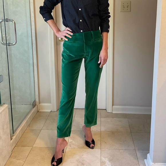 Alice + Olivia Velvet pants, button & zip front, side & back pockets, loops Sz 2 - Picture 11 of 13